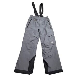 Gerry Youth Large 14/16 Gray Insulated Snow Pants Ski Bibs Adjustable Suspenders